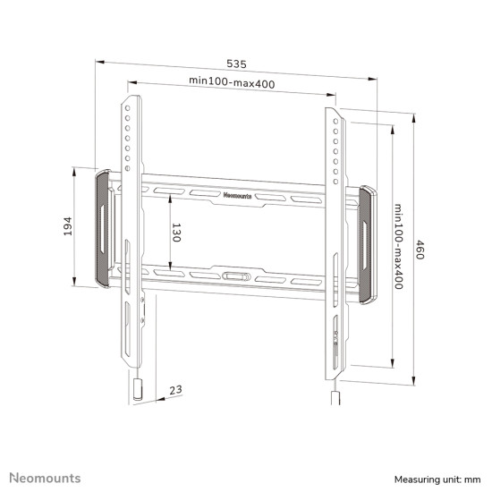 Neomounts WL30-550BL14 TV mount wall 32-75" - ultra-flat - easy install