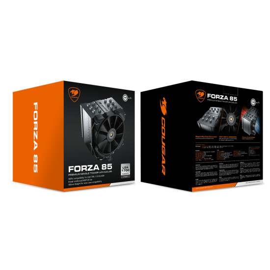 COUGAR Gaming CGR-FZA85 Processor Air cooler 12 cm Black COUGAR Gaming CGR-FZA85 Processor Air cooler 12 cm Black