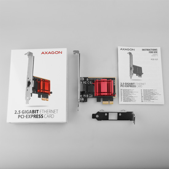 Axagon PCEE-G25 network card Internal Ethernet 2500 Mbit/s Axagon PCEE-G25 network card Internal Ethernet 2500 Mbit/s