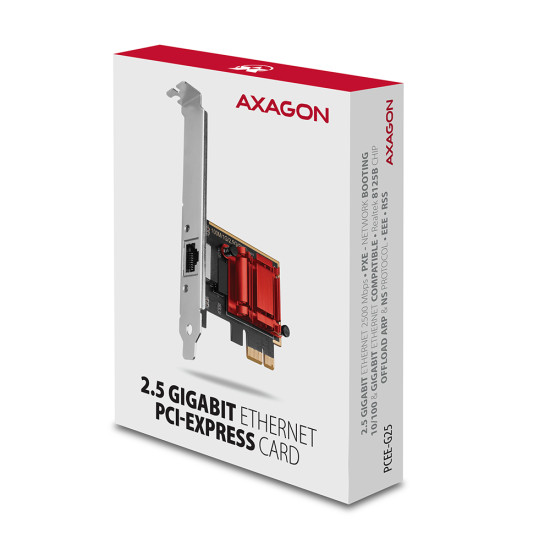 Axagon PCEE-G25 network card Internal Ethernet 2500 Mbit/s Axagon PCEE-G25 network card Internal Ethernet 2500 Mbit/s
