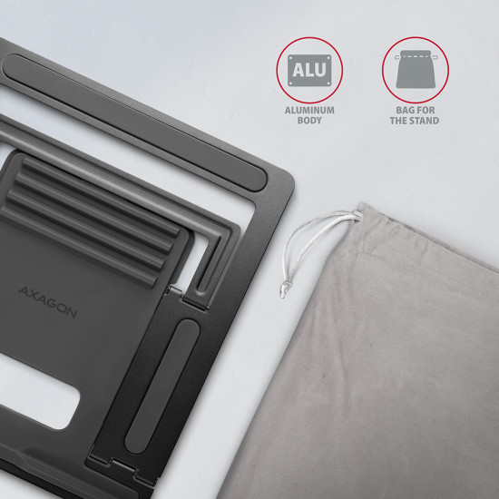 Axagon STND-L laptop stand Grey 40.6 cm (16") Axagon STND-L laptop stand Grey 40.6 cm (16")