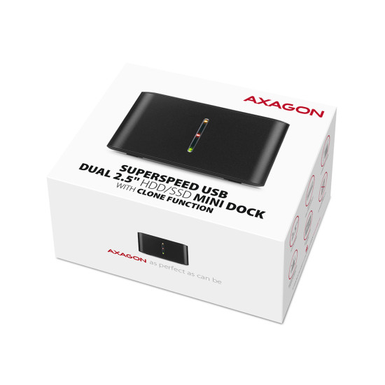 Axagon ADSA-D25 storage drive docking station USB 3.2 Gen 1 (3.1 Gen 1) Type micro-B Black Axagon ADSA-D25 storage drive docking station USB 3.2 Gen 1 (3.1 Gen 1) Type micro-B Black
