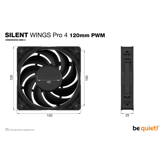 CASE FAN 120MM SILENT WINGS/PRO 4 BL098 BE QUIET CASE FAN 120MM SILENT WINGS/PRO 4 BL098 BE QUIET