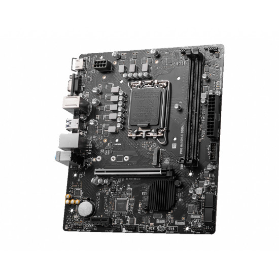 Mainboard|MSI|Intel H610|LGA1700|MicroATX|Memory DDR4|Memory slots 2|1xPCI-Express 1x|1xPCI-Express 16x|1xM.2|1x15pin D-sub|1xHDMI|4xUSB 2.0|2xUSB 3.2|1xPS/2|1xRJ45|3xAudio port|PROH610M-EDDR4 Mainboard|MSI|Intel H610|LGA1700|MicroATX|Memory DDR4|Memory slots 2|1xPCI-Express 1x|1xPCI-Express 16x|1xM.2|1x15pin D-sub|1xHDMI|4xUSB 2.0|2xUSB 3.2|1xPS/2|1xRJ45|3xAudio port|PROH610M-EDDR4