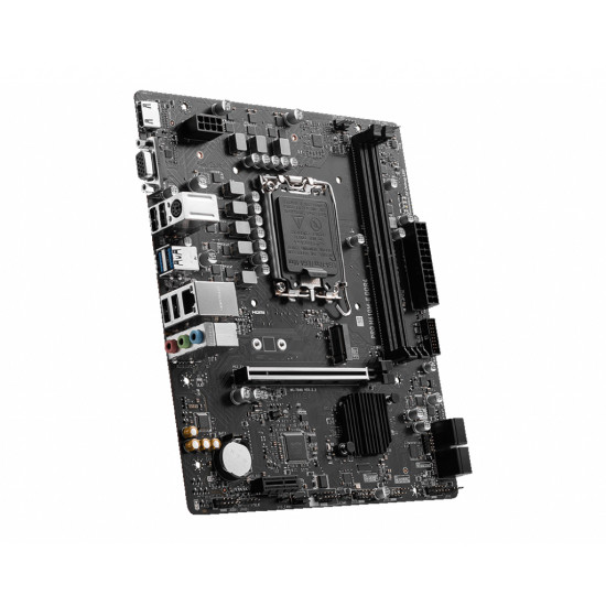 Mainboard|MSI|Intel H610|LGA1700|MicroATX|Memory DDR4|Memory slots 2|1xPCI-Express 1x|1xPCI-Express 16x|1xM.2|1x15pin D-sub|1xHDMI|4xUSB 2.0|2xUSB 3.2|1xPS/2|1xRJ45|3xAudio port|PROH610M-EDDR4 Mainboard|MSI|Intel H610|LGA1700|MicroATX|Memory DDR4|Memory slots 2|1xPCI-Express 1x|1xPCI-Express 16x|1xM.2|1x15pin D-sub|1xHDMI|4xUSB 2.0|2xUSB 3.2|1xPS/2|1xRJ45|3xAudio port|PROH610M-EDDR4