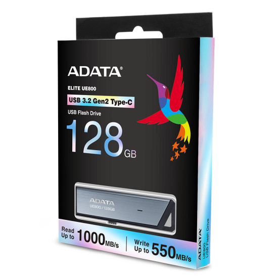 ADATA UE800 USB flash drive 128 GB USB Type-C 3.2 Gen 2 (3.1 Gen 2) Silver ADATA UE800 USB flash drive 128 GB USB Type-C 3.2 Gen 2 (3.1 Gen 2) Silver