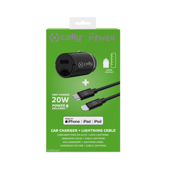 Celly CCMINILIGHT mobile device charger Smartphone Black Cigar lighter Auto Celly CCMINILIGHT mobile device charger Smartphone Black Cigar lighter Auto