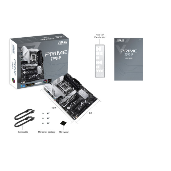 Mainboard|ASUS|Intel Z790|LGA1700|ATX|Memory DDR5|Memory slots 4|1xPCI-Express 3.0 1x|3xPCI-Express 4.0 16x|1xPCI-Express 5.0 16x|3xM.2|1xHDMI|1xDisplayPort|4xUSB 2.0|3xUSB 3.2|1xUSB-C|1xPS/2|1xRJ45|3xAudio port|PRIMEZ790-P Mainboard|ASUS|Intel Z790|LGA1700|ATX|Memory DDR5|Memory slots 4|1xPCI-Express 3.0 1x|3xPCI-Express 4.0 16x|1xPCI-Express 5.0 16x|3xM.2|1xHDMI|1xDisplayPort|4xUSB 2.0|3xUSB 3.2|1xUSB-C|1xPS/2|1xRJ45|3xAudio port|PRIMEZ790-P