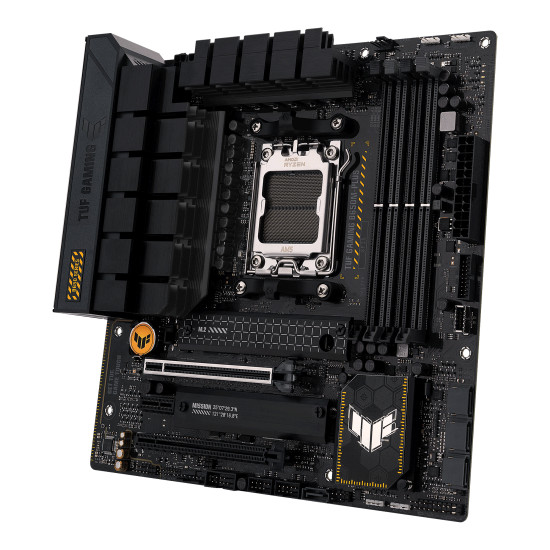 Mainboard|ASUS|AMD B650|SAM5|MicroATX|Memory DDR5|Memory slots 4|1xPCI-Express 4.0 1x|2xPCI-Express 4.0 16x|2xM.2|1xHDMI|1xDisplayPort|4xUSB 2.0|3xUSB 3.2|1xUSB-C|1xRJ45|5xAudio port|TUFGAMINGB650M-PLUS Mainboard|ASUS|AMD B650|SAM5|MicroATX|Memory DDR5|Memory slots 4|1xPCI-Express 4.0 1x|2xPCI-Express 4.0 16x|2xM.2|1xHDMI|1xDisplayPort|4xUSB 2.0|3xUSB 3.2|1xUSB-C|1xRJ45|5xAudio port|TUFGAMINGB650M-PLUS