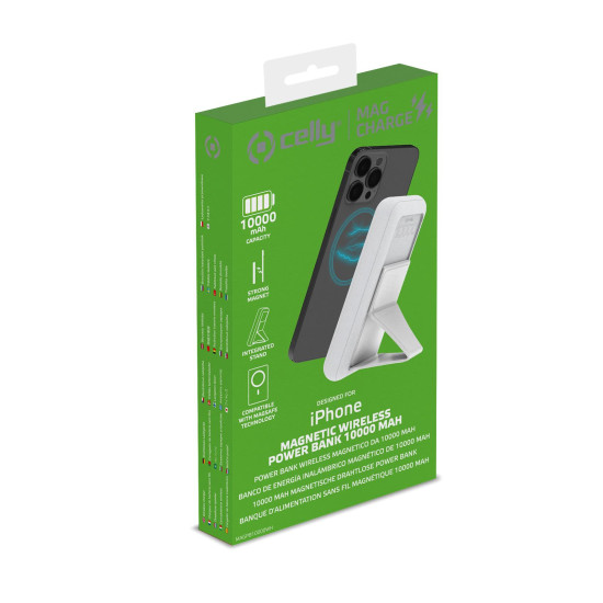 Celly MAGPB10000WH power bank 10000 mAh Wireless charging White Celly MAGPB10000WH power bank 10000 mAh Wireless charging White