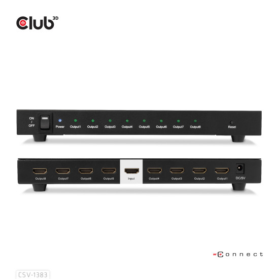 1 to 8 HDMI™ Splitter Full 3D and 4K60Hz(600MHz) 1 to 8 HDMI™ Splitter Full 3D and 4K60Hz(600MHz)