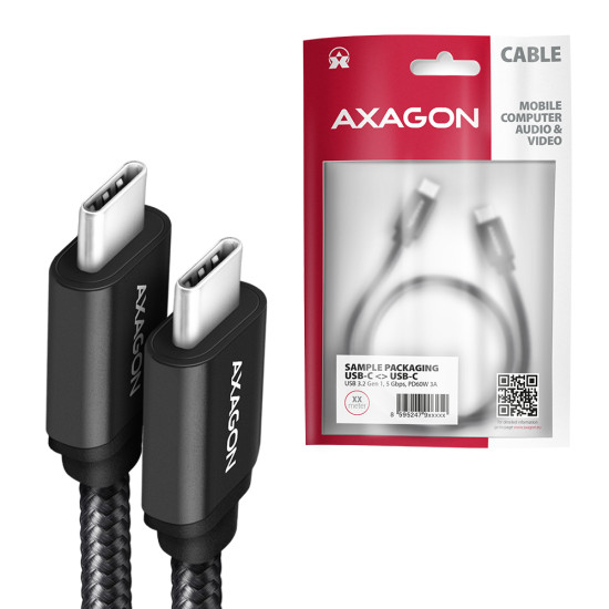 Axagon BUCM3-CM20AB USB cable USB 3.2 Gen 1 (3.1 Gen 1) 2 m USB C Black Axagon BUCM3-CM20AB USB cable USB 3.2 Gen 1 (3.1 Gen 1) 2 m USB C Black