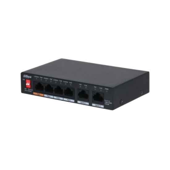 Dahua Technology PFS3006-4GT-60-V2 Gigabit Ethernet (10/100/1000) Power over Ethernet (PoE) Black Dahua Technology PFS3006-4GT-60-V2 Gigabit Ethernet (10/100/1000) Power over Ethernet (PoE) Black