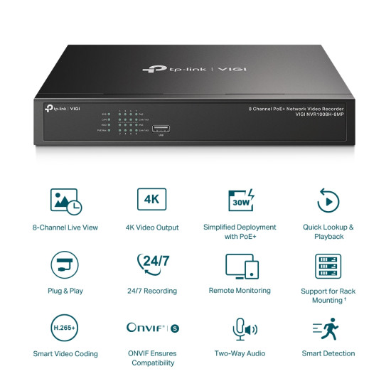 VIGI 8 Channel PoE+ Network Video Recorder VIGI 8 Channel PoE+ Network Video Recorder