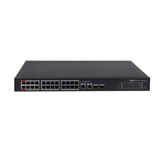 Dahua Technology PoE NET SWITCH 24PORT 1000M/ PFS3228-24GT-360-V2 DAHUA Unmanaged L2 Gigabit Ethernet (10/100/1000) Power over Ethernet (PoE) Black Dahua Technology PoE NET SWITCH 24PORT 1000M/ PFS3228-24GT-360-V2 DAHUA Unmanaged L2 Gigabit Ethernet (10/100/1000) Power over Ethernet (PoE) Black