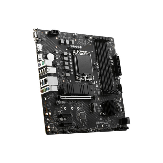 Mainboard|MSI|Intel B760 Express|LGA1700|Micro-ATX|Memory DDR4|Memory slots 4|2xPCI-Express 1x|1xPCI-Express 16x|2xM.2|1x15pin D-sub|1xHDMI|1xDisplayPort|4xUSB 2.0|1xUSB 3.2|1xUSB-C|2xPS/2|1xRJ45|3xAudio port|PROB760M-PDDR4 Mainboard|MSI|Intel B760 Express|LGA1700|Micro-ATX|Memory DDR4|Memory slots 4|2xPCI-Express 1x|1xPCI-Express 16x|2xM.2|1x15pin D-sub|1xHDMI|1xDisplayPort|4xUSB 2.0|1xUSB 3.2|1xUSB-C|2xPS/2|1xRJ45|3xAudio port|PROB760M-PDDR4