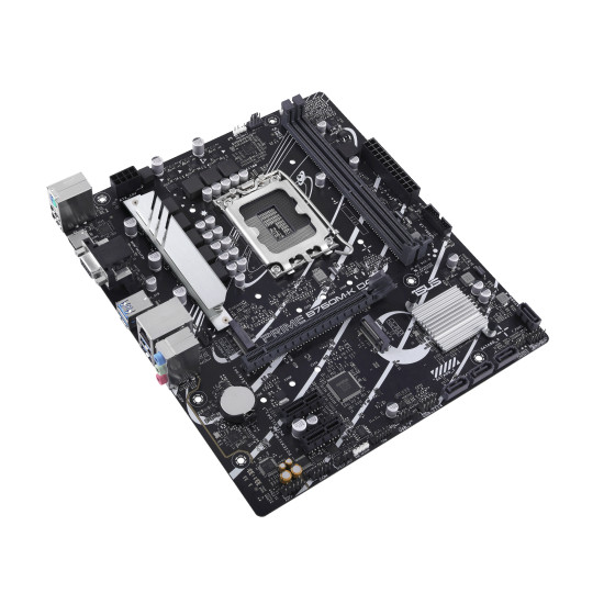 Mainboard|ASUS|Intel B760 Express|LGA1700|Micro-ATX|Memory DDR4|Memory slots 2|2xPCI-Express 4.0 1x|1xPCI-Express 4.0 16x|2xM.2|1x15pin D-sub|1xHDMI|2xUSB 2.0|4xUSB 3.2|1xPS/2|1xRJ45|3xAudio port|PRIMEB760M-KD4 Mainboard|ASUS|Intel B760 Express|LGA1700|Micro-ATX|Memory DDR4|Memory slots 2|2xPCI-Express 4.0 1x|1xPCI-Express 4.0 16x|2xM.2|1x15pin D-sub|1xHDMI|2xUSB 2.0|4xUSB 3.2|1xPS/2|1xRJ45|3xAudio port|PRIMEB760M-KD4