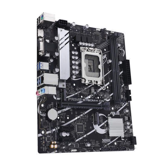 Mainboard|ASUS|Intel B760 Express|LGA1700|Micro-ATX|Memory DDR4|Memory slots 2|2xPCI-Express 4.0 1x|1xPCI-Express 4.0 16x|2xM.2|1x15pin D-sub|1xHDMI|2xUSB 2.0|4xUSB 3.2|1xPS/2|1xRJ45|3xAudio port|PRIMEB760M-KD4 Mainboard|ASUS|Intel B760 Express|LGA1700|Micro-ATX|Memory DDR4|Memory slots 2|2xPCI-Express 4.0 1x|1xPCI-Express 4.0 16x|2xM.2|1x15pin D-sub|1xHDMI|2xUSB 2.0|4xUSB 3.2|1xPS/2|1xRJ45|3xAudio port|PRIMEB760M-KD4