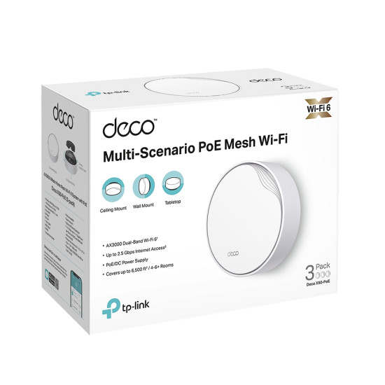 TP-Link AX3000 Whole Home Mesh WiFi 6 System with PoE TP-Link AX3000 Whole Home Mesh WiFi 6 System with PoE