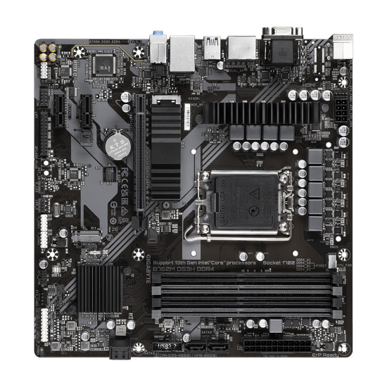 Mainboard|GIGABYTE|Intel B760 Express|LGA1700|Micro-ATX|Memory DDR4|Memory slots 4|2xPCI-Express 3.0 1x|1xPCI-Express 4.0 16x|2xM.2|1x15pin D-sub|1xHDMI|2xDisplayPort|2xUSB 2.0|3xUSB 3.2|1xUSB-C|1xPS/2|1xRJ45|3xAudio port|B760MDS3HDDR4 Mainboard|GIGABYTE|Intel B760 Express|LGA1700|Micro-ATX|Memory DDR4|Memory slots 4|2xPCI-Express 3.0 1x|1xPCI-Express 4.0 16x|2xM.2|1x15pin D-sub|1xHDMI|2xDisplayPort|2xUSB 2.0|3xUSB 3.2|1xUSB-C|1xPS/2|1xRJ45|3xAudio port|B760MDS3HDDR4