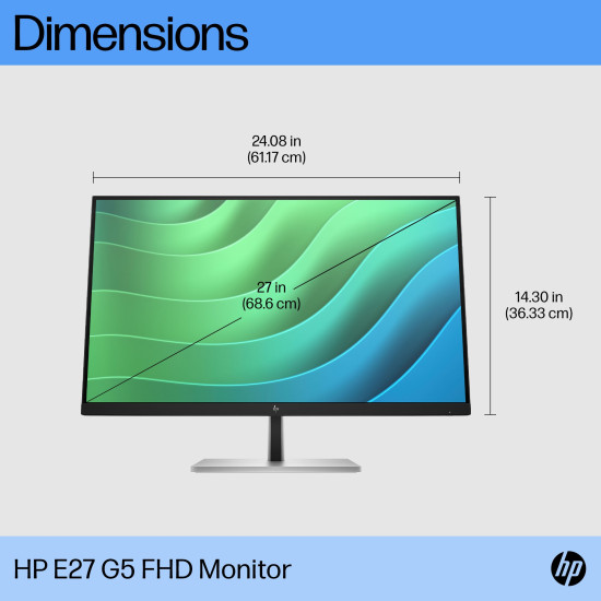 LCD Monitor|HP|E27 G5|27"|Business|Panel IPS|1920x1080|16:9|5 ms|6N4E2AA