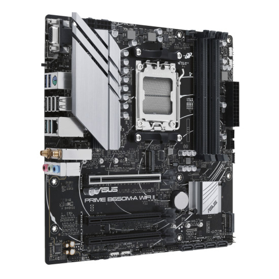 Mainboard|ASUS|AMD B650|Micro-ATX|Memory DDR5|Memory slots 4|3xPCI-Express 4.0 16x|2xM.2|1x15pin D-sub|1xHDMI|1xDisplayPort|4xUSB 2.0|4xUSB 3.2|1xPS/2|1xRJ45|3xAudio port|PRIMEB650M-AWIFIII Mainboard|ASUS|AMD B650|Micro-ATX|Memory DDR5|Memory slots 4|3xPCI-Express 4.0 16x|2xM.2|1x15pin D-sub|1xHDMI|1xDisplayPort|4xUSB 2.0|4xUSB 3.2|1xPS/2|1xRJ45|3xAudio port|PRIMEB650M-AWIFIII