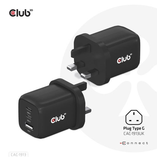 CLUB3D CAC-1913EU Travel Charger 65W GaN CLUB3D CAC-1913EU Travel Charger 65W GaN