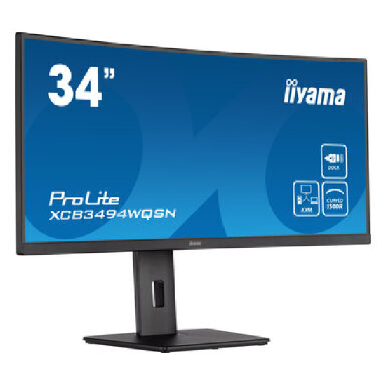 iiyama ProLite XCB3494WQSN-B5 LED display 86.4 cm (34") 3440 x 1440 pixels UltraWide Quad HD Black iiyama ProLite XCB3494WQSN-B5 LED display 86.4 cm (34") 3440 x 1440 pixels UltraWide Quad HD Black