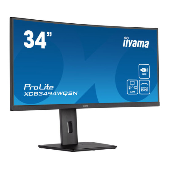 iiyama ProLite XCB3494WQSN-B5 LED display 86.4 cm (34") 3440 x 1440 pixels UltraWide Quad HD Black iiyama ProLite XCB3494WQSN-B5 LED display 86.4 cm (34") 3440 x 1440 pixels UltraWide Quad HD Black