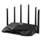 Wireless Router|ASUS|Wireless Router|6000 Mbps|Mesh|Wi-Fi 5|Wi-Fi 6|IEEE 802.11a|IEEE 802.11b|IEEE 802.11g|IEEE 802.11n|USB 3.2|4x10/100/1000M|1x2.5GbE|LAN \ WAN ports 1|Number of antennas 6|TUFGAMINGAX6000 Wireless Router|ASUS|Wireless Router|6000 Mbps|Mesh|Wi-Fi 5|Wi-Fi 6|IEEE 802.11a|IEEE 802.11b|IEEE 802.11g|IEEE 802.11n|USB 3.2|4x10/100/1000M|1x2.5GbE|LAN \ WAN ports 1|Number of antennas 6|TUFGAMINGAX6000