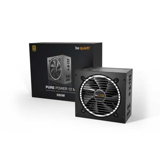 be quiet! Pure Power 12 M power supply unit 550 W 20+4 pin ATX ATX Black be quiet! Pure Power 12 M power supply unit 550 W 20+4 pin ATX ATX Black
