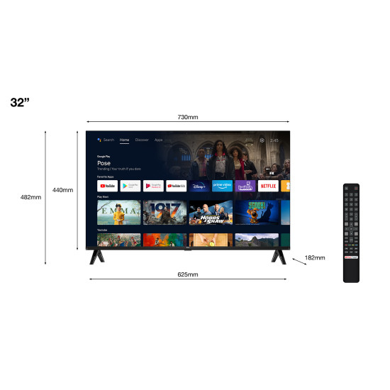 TCL S54 32S5400A TV 81.3 cm (32") HD Smart TV Wi-Fi Silver TCL S54 32S5400A TV 81.3 cm (32") HD Smart TV Wi-Fi Silver
