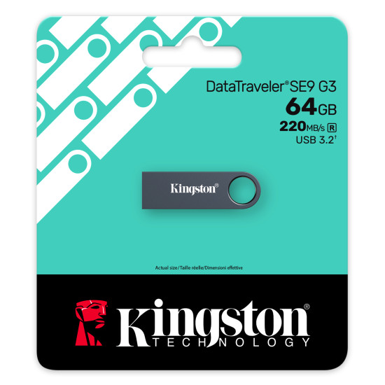 Kingston Technology DataTraveler 64GB SE9 G3 - Dark Nickel Kingston Technology DataTraveler 64GB SE9 G3 - Dark Nickel