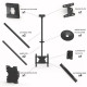 Multibrackets M Public Ceilingmount Medium Single 3000 Multibrackets M Public Ceilingmount Medium Single 3000