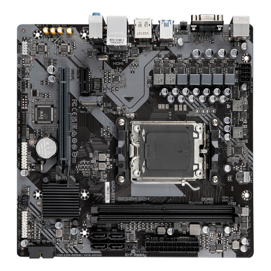 Mainboard|GIGABYTE|AMD B650|SAM5|Micro-ATX|Memory DDR5|Memory slots 2|1xPCI-Express 3.0 1x|1xPCI-Express 4.0 4x |1xPCI-Express 4.0 8x|1xPCI-Express 4.0 16x|1xM.2|1x15pin D-sub|1xHDMI|1xDisplayPort|4xUSB 2.0|2xUSB 3.2|1xPS/2|1xRJ45|3xAudio port|B650MS2H1.3 Mainboard|GIGABYTE|AMD B650|SAM5|Micro-ATX|Memory DDR5|Memory slots 2|1xPCI-Express 3.0 1x|1xPCI-Express 4.0 4x |1xPCI-Express 4.0 8x|1xPCI-Express 4.0 16x|1xM.2|1x15pin D-sub|1xHDMI|1xDisplayPort|4xUSB 2.0|2xUSB 3.2|1xPS/2|1xRJ45|3xAudio port|B650MS2H1.3