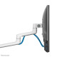 NEOMOUNTS SCREEN DESK MOUNT FOR TWO MONITORS, WHITE (CLAMP+GROMMET)
