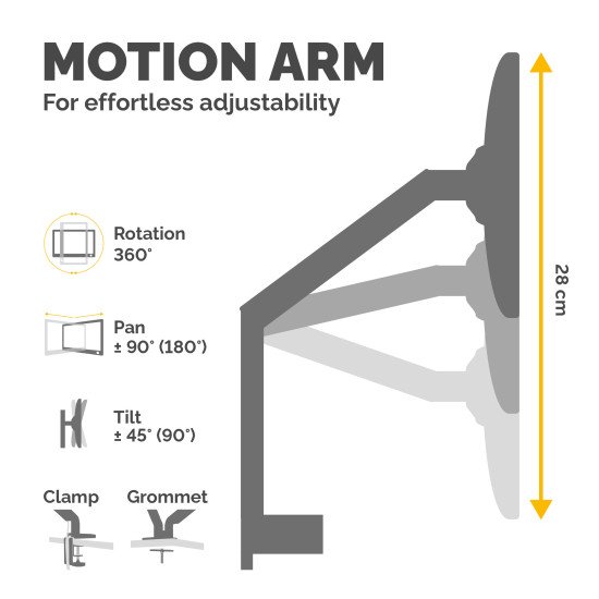 Fellowes Monitor Arm - Platinum Series Monitor Mount for 8KG 40 Inch Screens - Adjustable Monitor Desk Mount - Tilt 45° Pan 180° Swivel 360° Rotation 360°, VESA 75 x 75/100 x 100 - Black Fellowes Monitor Arm - Platinum Series Monitor Mount for 8KG 40 Inch Screens - Adjustable Monitor Desk Mount - Tilt 45° Pan 180° Swivel 360° Rotation 360°, VESA 75 x 75/100 x 100 - Black