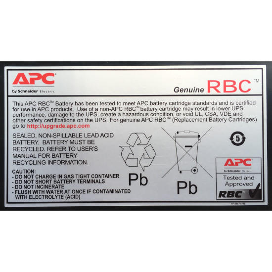 APC RBC23 UPS battery Sealed Lead Acid (VRLA) APC RBC23 UPS battery Sealed Lead Acid (VRLA)