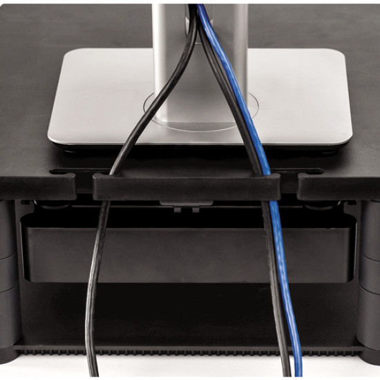 Fellowes Computer Monitor Stand with 3 Height Adjustments - Premium Monitor Riser Plus with Cable Management - Ergonomic Adjustable Monitor Stand for Computers - Max Weight 36KG/Max Size 21" - Graphite Fellowes Computer Monitor Stand with 3 Height Adjustments - Premium Monitor Riser Plus with Cable Management - Ergonomic Adjustable Monitor Stand for Computers - Max Weight 36KG/Max Size 21" - Graphite
