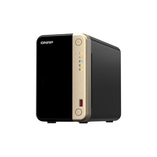 QNAP TS-264 NAS Tower Intel® Celeron® N5095 8 GB 0 TB QNAP QTS Black, Gold QNAP TS-264 NAS Tower Intel® Celeron® N5095 8 GB 0 TB QNAP QTS Black, Gold