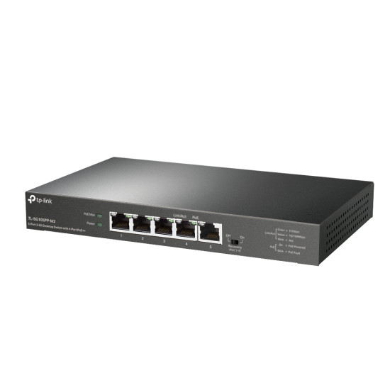 5-Port 2.5G Desktop Switch with 4-Port PoE++ 5-Port 2.5G Desktop Switch with 4-Port PoE++