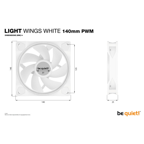 be quiet! Light Wings White | 140mm PWM Triple Pack Computer case Fan 14 cm 3 pc(s) be quiet! Light Wings White | 140mm PWM Triple Pack Computer case Fan 14 cm 3 pc(s)