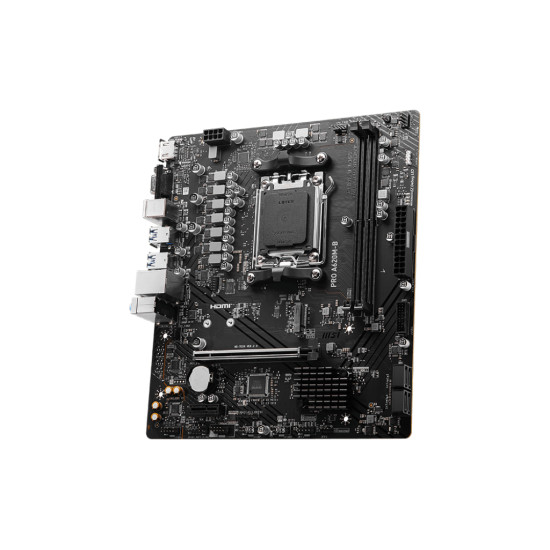 Mainboard|MSI|AMD A620|SAM5|Micro-ATX|Memory DDR5|Memory slots 2|1xPCI-Express 3.0 1x|1xPCI-Express 4.0 16x|1xM.2|1x15pin D-sub|1xHDMI|2xUSB 2.0|4xUSB 3.2|2xPS/2|1xRJ45|3xAudio port|PROA620M-B Mainboard|MSI|AMD A620|SAM5|Micro-ATX|Memory DDR5|Memory slots 2|1xPCI-Express 3.0 1x|1xPCI-Express 4.0 16x|1xM.2|1x15pin D-sub|1xHDMI|2xUSB 2.0|4xUSB 3.2|2xPS/2|1xRJ45|3xAudio port|PROA620M-B