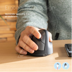 Ergonomic mouse R-Go HE Break with break software, small (hand size ˂165 mm), right-handed, Wired, black