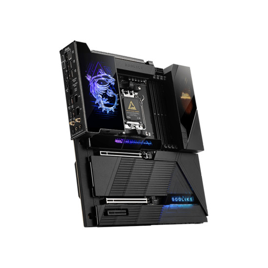 Mainboard|MSI|AMD X870E|SAM5|EATX|Memory DDR5|Memory slots 4|1xPCI-Express 1x|2xPCI-Express 16x|7xM.2|1xAudio-In|1xAudio-Out|4xUSB 2.0|4xUSB 3.2|4xUSB-C|1xOptical S/PDIF|2xRJ45|2xAudio port|MEGX870EGODLIKE