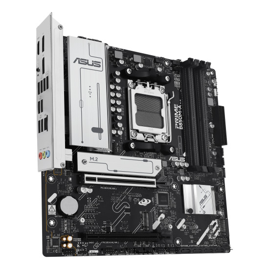 Mainboard|ASUS|AMD B850|SAM5|Micro-ATX|Memory DDR5|Memory slots 4|1xPCI-Express 4.0 16x|1xPCI-Express 5.0 16x|3xM.2|1xHDMI|2xDisplayPort|4xUSB 2.0|4xUSB 3.2|1xRJ45|3xAudio port|PRIMEB850M-A-CSM Mainboard|ASUS|AMD B850|SAM5|Micro-ATX|Memory DDR5|Memory slots 4|1xPCI-Express 4.0 16x|1xPCI-Express 5.0 16x|3xM.2|1xHDMI|2xDisplayPort|4xUSB 2.0|4xUSB 3.2|1xRJ45|3xAudio port|PRIMEB850M-A-CSM