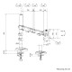 Neomounts DS60-600BL1 Monitor arm 10-32" - Quick-fix - 180°-stop