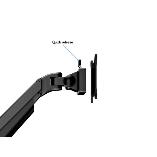 M VESA Gas Lift Arm Desk or Wall Basic Black HD M VESA Gas Lift Arm Desk or Wall Basic Black HD