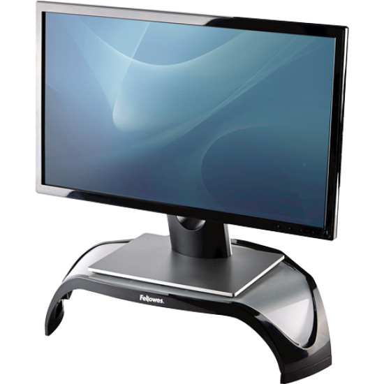Fellowes Computer Monitor Stand with 3 Height Adjustments - Smart Suites Monitor Riser - Ergonomic Adjustable Monitor Stand for Computers - Max Weight 10KG/Max Size 21" - Black Fellowes Computer Monitor Stand with 3 Height Adjustments - Smart Suites Monitor Riser - Ergonomic Adjustable Monitor Stand for Computers - Max Weight 10KG/Max Size 21" - Black