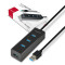 HUE-S2BL 4x USB 3.0 CHARGING hub w. 1.2m cable, power micro USB